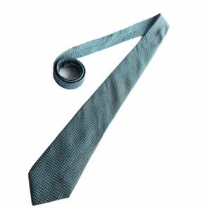 Christian Dior All Silk Necktie Teal Made In USA